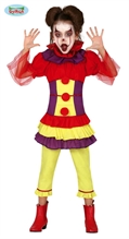COSTUME CLOWN PENNYWISE BAMBINA TG. 7-9 ANNI
