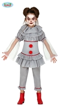 COSTUME CLOWN BAMBINA PENNYWISE TG. 5-6 ANNI