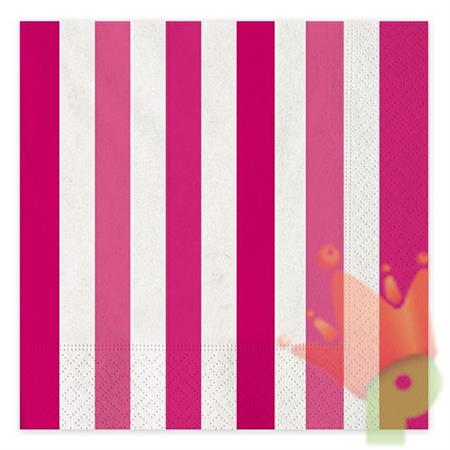 TOVAGLIOLI 33X33CM STRIPES FUCSIA 16PZ