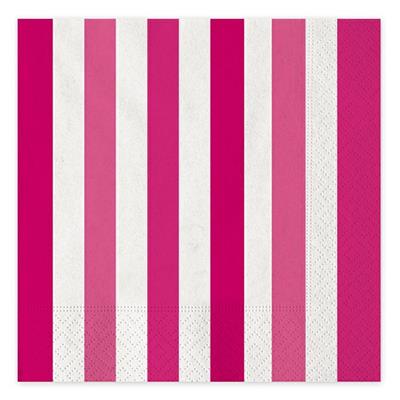 TOVAGLIOLI 33X33CM STRIPES FUCSIA 16PZ
