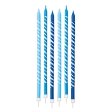 CANDELINE MATITE + SUPPORTO STRIPES TURCHESE 6PZ