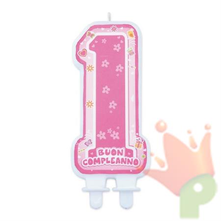 CANDELINA SAGOMATA 6X12CM ONE PINK
