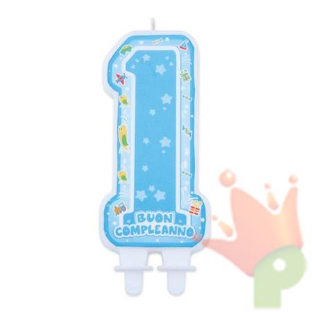 CANDELINA SAGOMATA 6X12CM ONE LIGHT BLUE