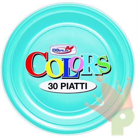 PIATTI PIANI D. 220MM TURCHESE 30PZ