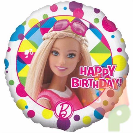 PALLONCINO MYLAR 18inch - 42cm BARBIE SPARKLE HAPPY BIRTHDAY