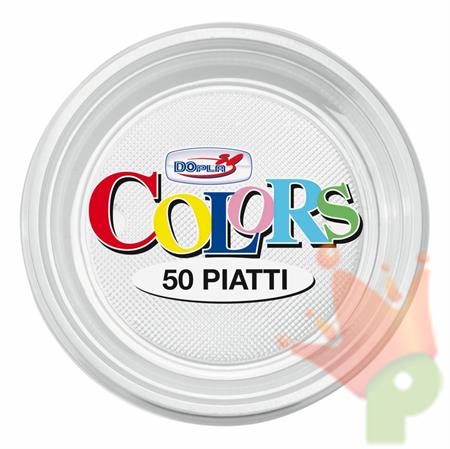 PIATTI FRUTTA D. 170MM TRASPARENTE 50PZ