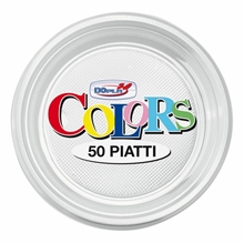 PIATTI FRUTTA D. 170MM TRASPARENTE 50PZ