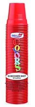 BICCHIERI 80CC ROSSO 50PZ