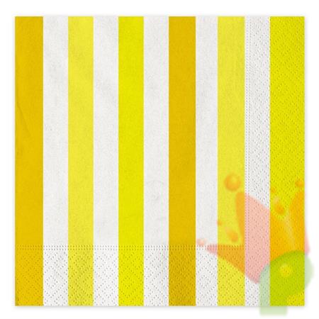 TOVAGLIOLI 33X33 STRIPES GIALLO 16PZ