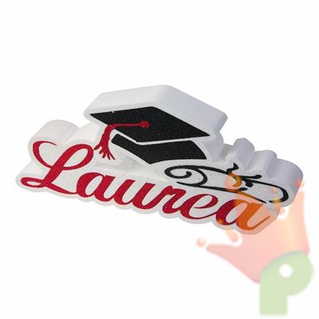 SCRITTA IN POLISTIROLO LAUREA 41X19X5CM
