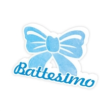 SCRITTA IN POLISTIROLO IL MIO BATTESIMO CELESTE 36X2 CM