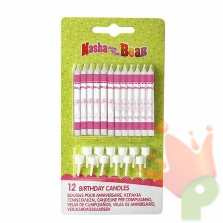 CANDELE BIRTHDAY MASHA E ORSO 12PZ