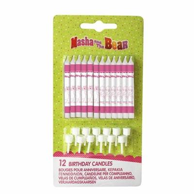 CANDELE BIRTHDAY MASHA E ORSO 12PZ