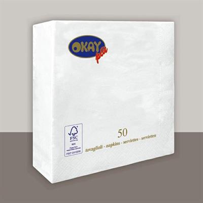TOVAGLIOLI 33X33 2V BIANCO 50PZ
