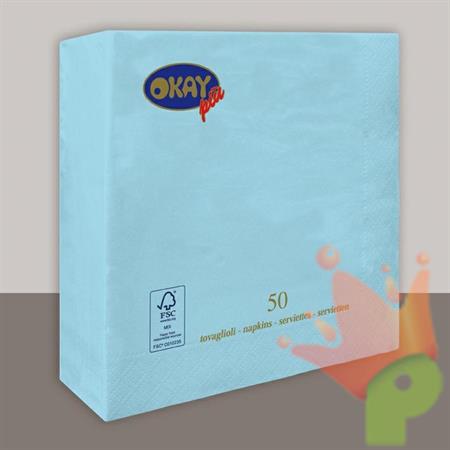TOVAGLIOLI 33X33 2V AZZURRO 50PZ