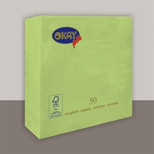 TOVAGLIOLI 33X33 2V VERDE MELA 50PZ