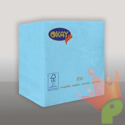 TOVAGLIOLI 25X25 2V AZZURRO PASTELLO 50PZ
