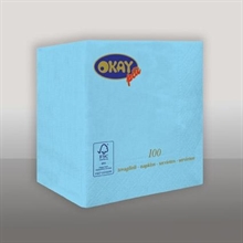 TOVAGLIOLI 25X25 2V AZZURRO PASTELLO 50PZ