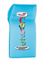 CUCCHIAINI DESSERT 12CM TURCHESE 40PZ