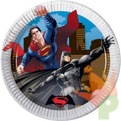 PIATTO 20 CM BATMAN VS SUPERMAN 8 PZ