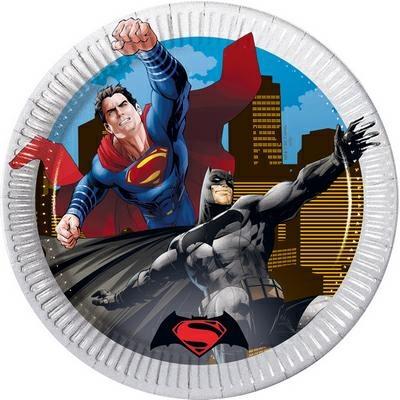 PIATTO 20 CM BATMAN VS SUPERMAN 8 PZ