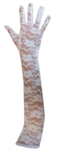 GUANTI BIANCO PIZZO 43CM
