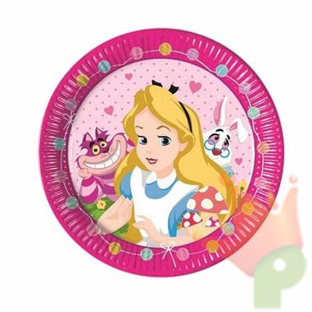 PIATTO 23 CM ALICE IN WONDERLAND 8PZ