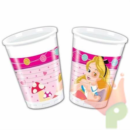 BICCHIERE 200 CC ALICE IN WONDERLAND 8 PZ