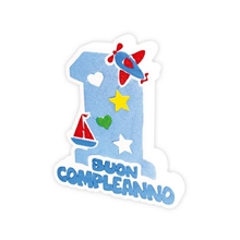 SCRITTA IN POLISTIROLO ONE LIGHT BLUE 25X29X5CM