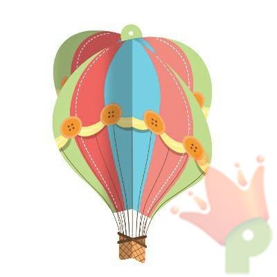 Pendente 42 cm Mongolfiera