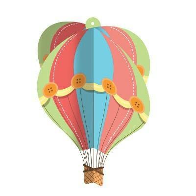 Pendente 42 cm Mongolfiera