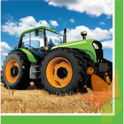Tovagliolo 33 x 33 cm Trattore - Tractor Time