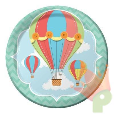 Piatto 23 cm Mongolfiera 8pz