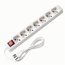 Presa Multipla Bianca 7 posti UNIVERSAL Spina 16A - 7xPr