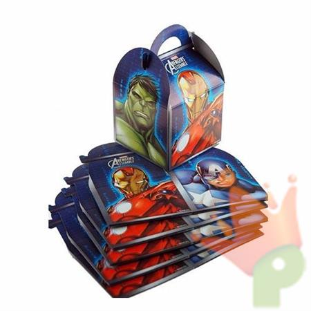 SCATOLA RETTANGOLARE AVENGERS 16X16X10,5 CM 1 PZ