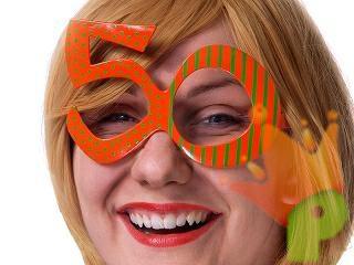 OCCHIALI COMPLEANNO 50 ANNI ARANCIO
