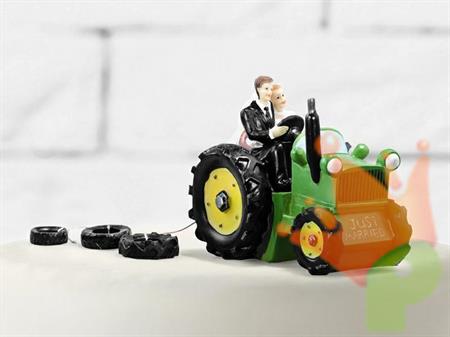 CAKE TOPPER SPOSI CON TRATTORE 11CM