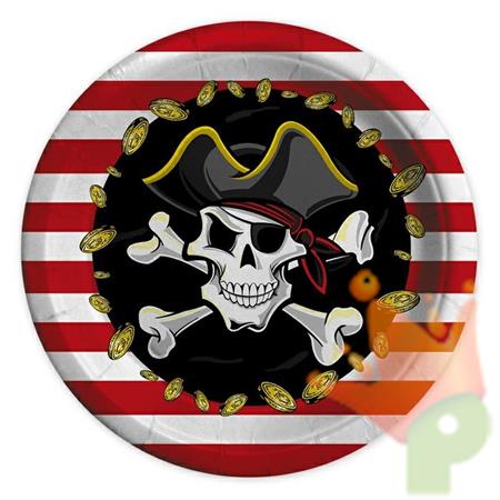 PIATTI 24CM PIRATES 8PZ