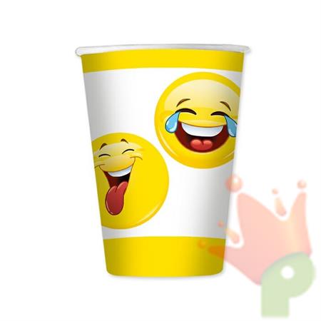 BICCHIERI 200CC EMOTICONS 8PZ