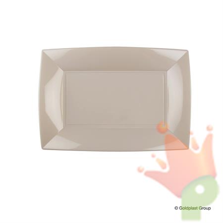 PIATTO RETTANGOLARE NICE 28X19CM TAUPE 8PZ
