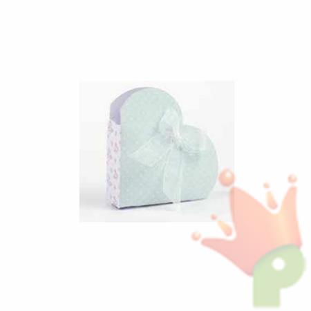 SCATOLINA CUORE 5X2.5X5 SHABBY VERDE 20PZ