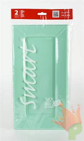 VASSOIO RETTANGOLARE 19X37CM AQUA 2PZ