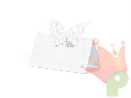 SEGNAPOSTO IN CARTA CON FARFALLA 9X7,3CM 10PZ