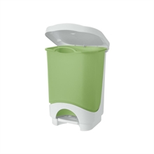 PATTUMIERA A PEDALE 24LT IDEA BIANCO-VERDE