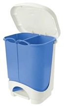 PATTUMIERA A PEDALE 24LT IDEA BIANCO-AZZURRO