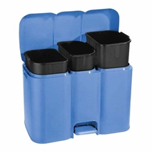 PATTUMIERA DIFFERENZIATA PATTY 3 SCOMPARTI AZZURRO TONTARELLI