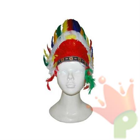 COPRICAPO INDIANO PENNE PIUME ADULTI TRAVESTIMENTI