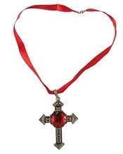 COLLANA GOTICA CON RUBINO ROSSO