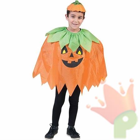 MANTELLA BAMBINO ZUCCA TG. UNICA HALLOWEEN CARNEVALE