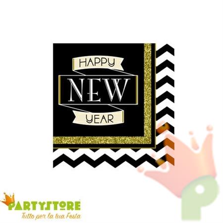 TovagliolI 33 x 33 cm Midnight Celebration 16 pz
